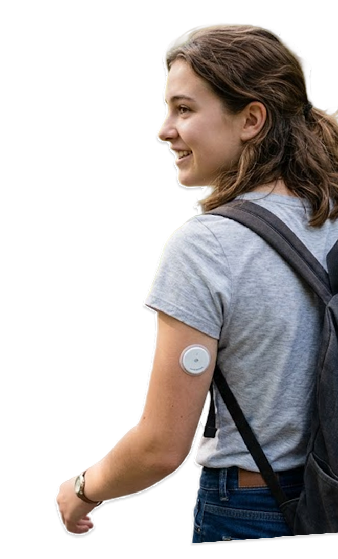 Person with diabetes sensor